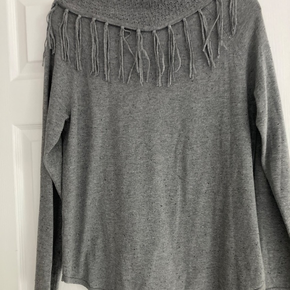 Style & Co Sweater with Fringed Scarf Neckline Size L - Picture 2 of 7